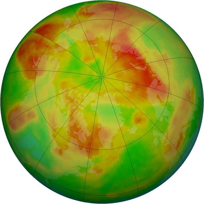 Arctic ozone map for 09 May 1991